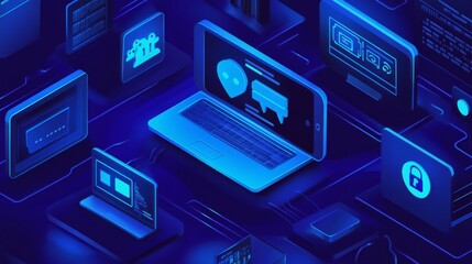 Cybersecurity Concept: Secure Data and Network Protection