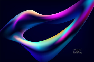 Wall Mural - abstract background of fluid iridescent shape. elegant colorful wallpaper.