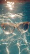 © Abdelkarim - Sunglasses floating in a shimmering pool. Summer vibes!