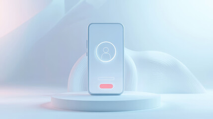  modern smartphone design on white futuristic background