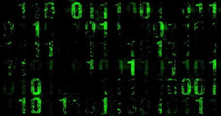 Program datum background. Green programming binary coding