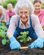 © Kowit - Community gardening event for seniors urban park outdoor joyful interaction