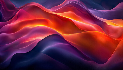 Wall Mural - vibrant colors flowing in smooth wave pattern backdrop generated by ai