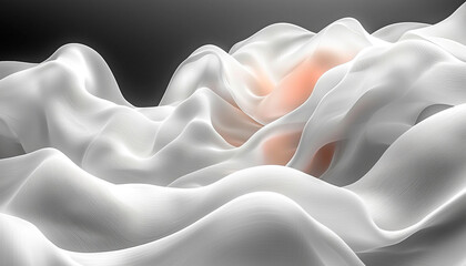 Wall Mural - smooth flowing wave pattern illustration in modern fashion generated by ai
