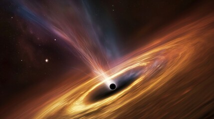 Wall Mural - cosmic sphere pulled by black hole in dark space image. beauty of deep space landscape photography s