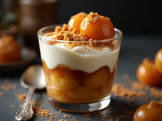 Toffee Pudding Gulab Jamun Trifle,  Fusion menu ideas, desserts foods fusion 