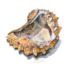 Canvas Print - A watercolor vector of Barnacle, isolated on a white background. Barnacle vector.