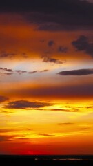 Wall Mural - timelapse with beautiful sunset sky background. vertical video