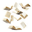 © Karina - Books floating in mid-air create an enchanting visual display  on  transported background
