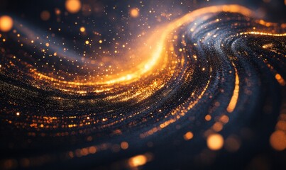 Wall Mural - golden abstract sparkling wave background