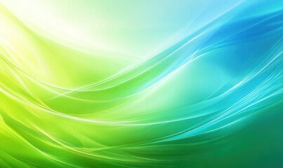 Wall Mural - Abstract Colorful Wave Background in Green and Blue