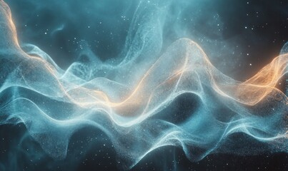Wall Mural - Abstract Waves of Light and Energy in Motion