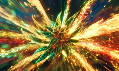 Wall Mural - Abstract Explosion of Vibrant Colors and Light