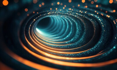 Wall Mural - Futuristic Vortex with Glowing Particles