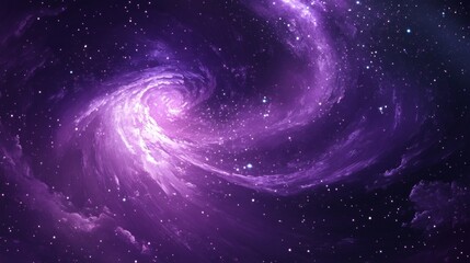 Wall Mural - Purple Nebula in Deep Space