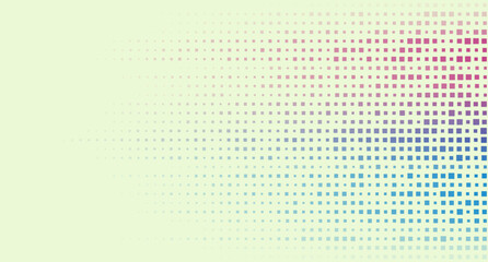 Wall Mural - Bright blue pink small square dots abstract hi-tech background. Vector minimal geometry design