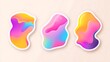 © WINGGOD - Gradient sticker designs with smooth transitions and modern shapes