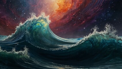 abstract wave ballet exploring celestial dreams.