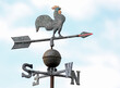 © ChiccoDodiFC - Old vintage weathercock with cock  rooster of iron to measuring the direction of wind