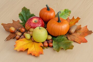 Poster - Thanksgiving background and copy space, generated by stock