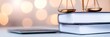 © Андрюшка Победоносны - Elegant justice scales atop stack of legal reference books