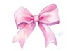 © Alla - A beautiful watercolor painting of a pink bow, perfect for decorative or creative purposes