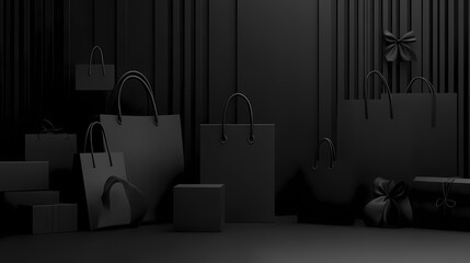 black design style as sale as shopping and discount and black friday week, shopping event symbolic s