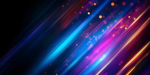 Wall Mural - Glowing stripes. Beautiful flashes of light on a dark background. Glowing abstract sparkling background with light effect