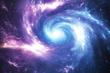 Wall Mural - A swirling galaxy with vibrant colors representing cosmic beauty.