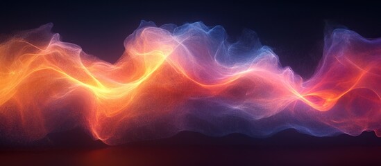 Wall Mural - Abstract colorful wave of light and energy, creating a dynamic visual effect.
