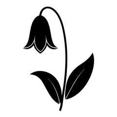 Wall Mural - silhouette of a bluebell flower