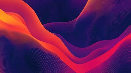 Wall Mural - Abstract waves of vibrant colors in a flowing design.