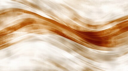 Wall Mural - abstract wavy pattern with warm tones of brown and cream, evoking fluidity and movement.