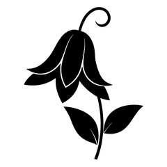 Wall Mural - black and white bellflower