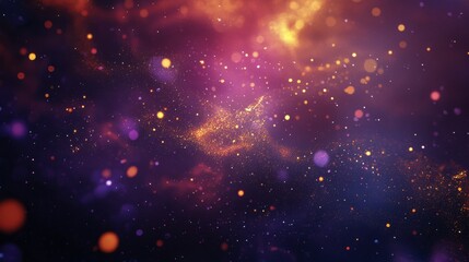 Wall Mural - Stunning celestial view of colorful nebula with bright stars in deep space night sky