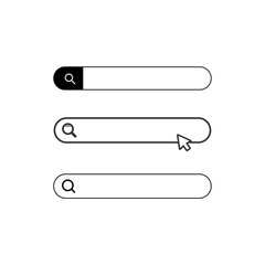 Wall Mural - black search bar and cursor
