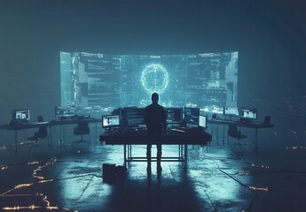 Digital technology, internet network, big data, digital marketing, IoT, internet of things, phone and laptop on the internet, innovative technology background