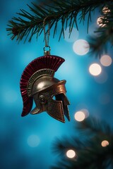 Wall Mural - A christmas ornament shaped like an ancient roman helmet