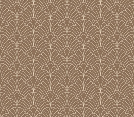 Wall Mural - abstract floral seamless pattern. vector art deco texture. geometric minimalist background.