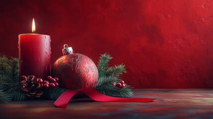 green and red christmas decoration
