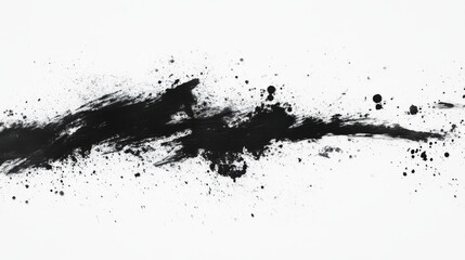 Wall Mural - a black splatter ink background offers a striking and dynamic contrast and visual experience. abstra