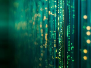 Aufkleber - The intricate pathways of a circuit board glow in vibrant green and blue hues, illustrating the complexity of contemporary electronic designs and inviting exploration