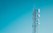 © Atmospheric stock - Tall communication tower against clear blue sky