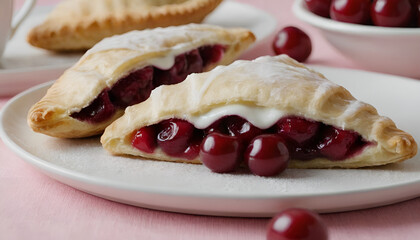 Wall Mural - cherry turnover pastries with icing
