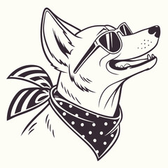 Canvas Print - dog with sunglasses