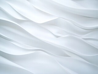 Leinwandbilder - A seamless wide shot of a minimalist wave texture pattern in white creates an elegant and modern backdrop, featuring clear copy space on the left side for text or graphics