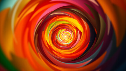 Wall Mural - a vibrant swirl of overlapping colors forming an abstract vortex with a glowing center