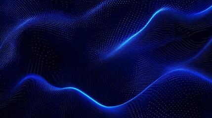 Wall Mural - Abstract background with dark blue glow particles creating a mesmerizing visual experience