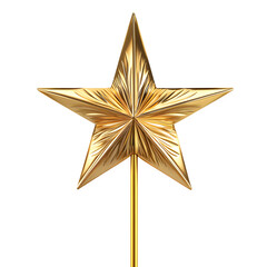 Aufkleber - Golden star ornament adding a festive touch to holiday celebrations, isolated on a transparent background