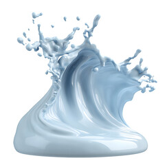 Leinwandbilder - Dynamic splashing wave of light blue liquid isolated on a transparent background